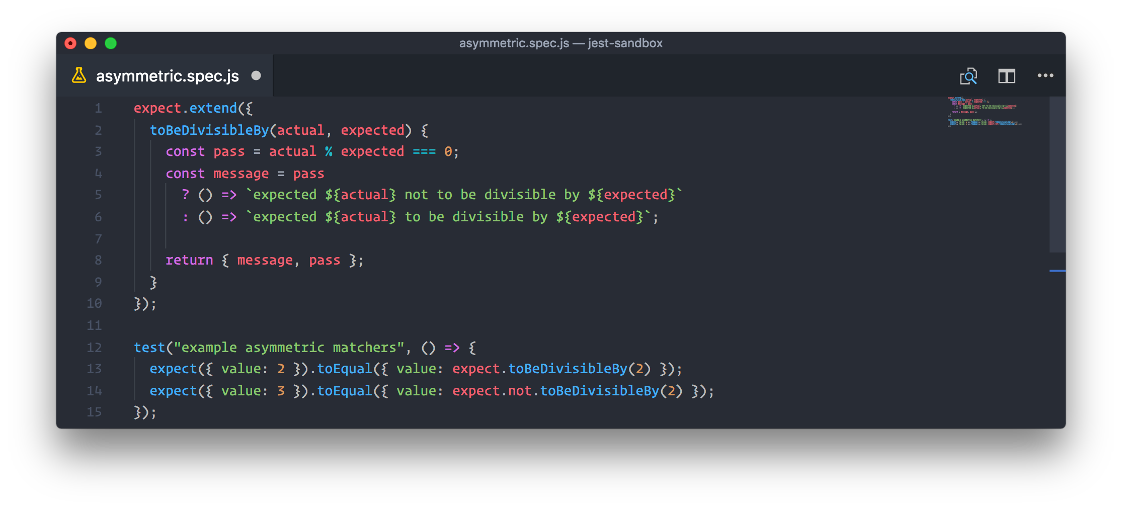 Custom asymmetric matchers in action